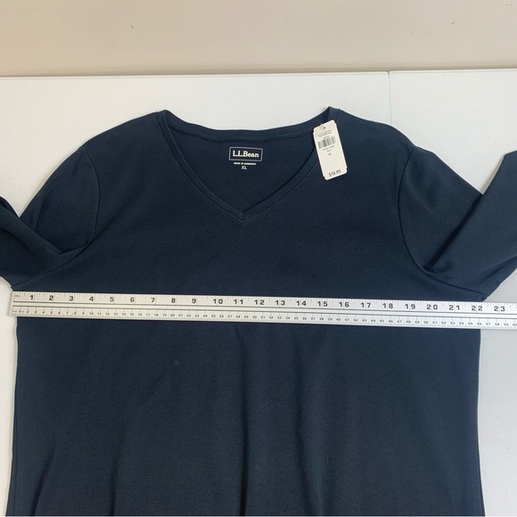 LL Bean cotton V-neck 3/4 sleeves intrinsik a/c Women’s Tee-XL - Picture 12 of 13